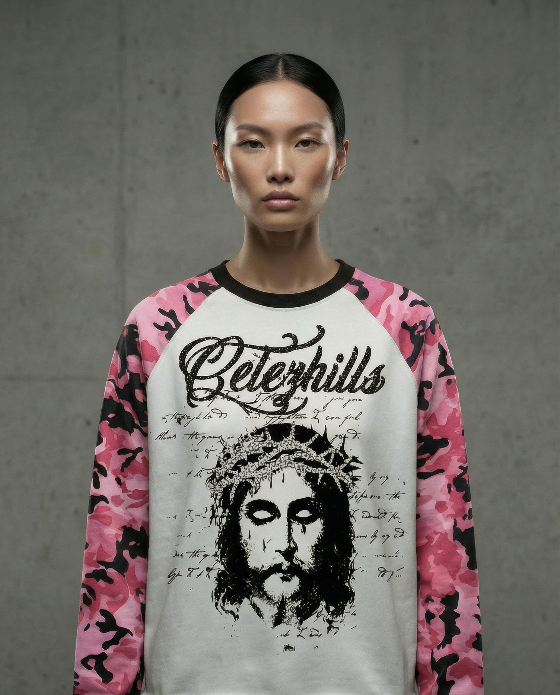 PINK CAMO JESUS THERMO LONG SLEEVE